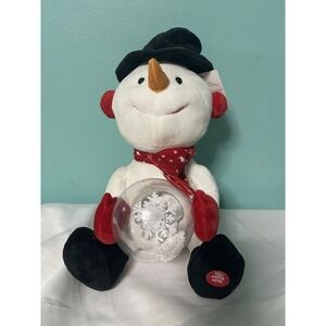 Cuddle Barn Animated Stormy Singing Frosty The Snowman Globe Plush toy 9.5 in